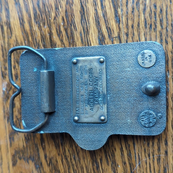 Coors Banquet Beer Belt Buckle / Adolph Coors Co. / Golden Colorado USA - Picture 3 of 4